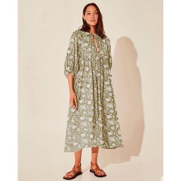 Women’s Floral Summer Dress Rayon Loose A-Line Casual Boho Beach Wear - Picture 5 of 6